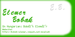 elemer bobak business card